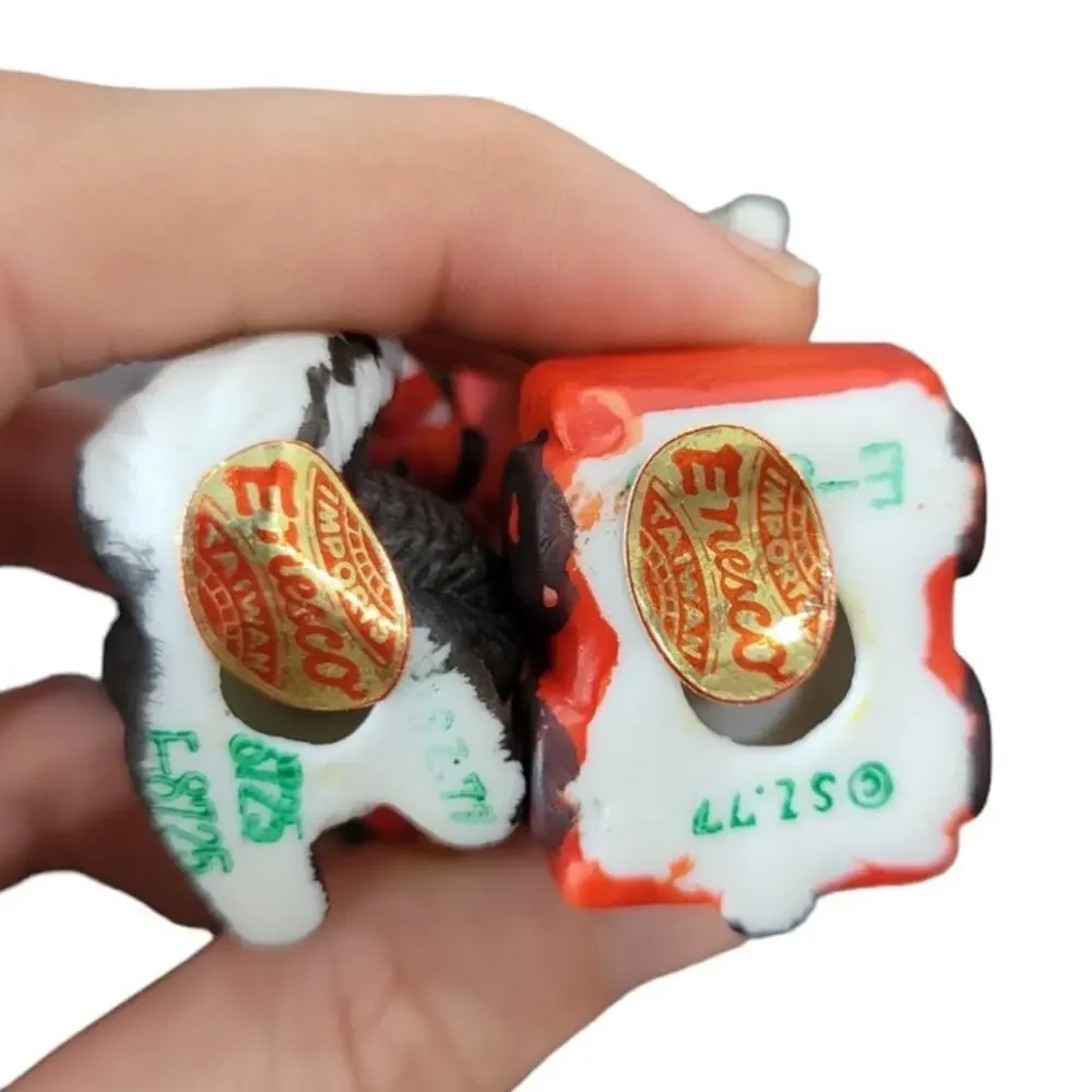Vintage Enesco Miniature Christmas Bear‎ Skunk Figurines Taiwan Collectible